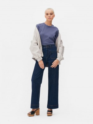Primark The Edit Crew Neck T-shirts Dames Blauw | Nederland 85674-VHDU