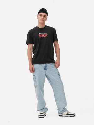 Primark The Notorious B.I.G Printed T-shirts Heren Zwart | Nederland 30275-CRSK