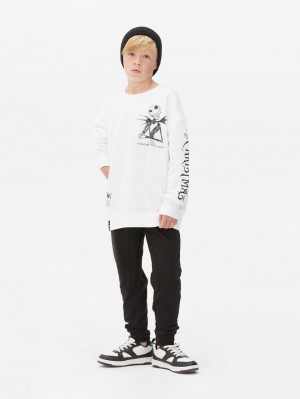 Primark Tim Burton's The Nightmare Before Christmas Skeleton Grin Sweatshirt Jongens Wit | Nederland 20816-ZJNV