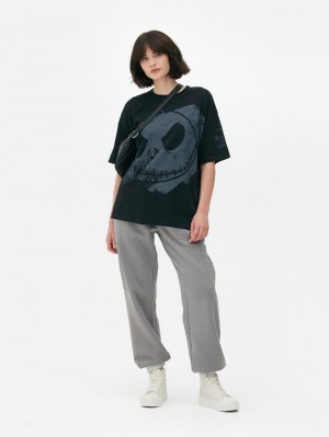 Primark Tim Burton's The Nightmare Before Christmas T-shirts Dames Zwart | Nederland 87352-SRMX