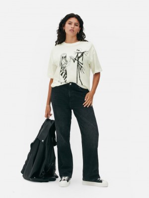 Primark Tim Burton's The Nightmare Before Christmas Grafische T-shirts Dames Wit | Nederland 85174-OAPQ