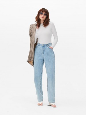 Primark Turtleneck Long Sleeve T-shirts Dames Wit | Nederland 78360-USVE