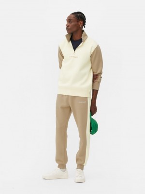 Primark Two-Tone Quarter Zip Sweatshirt Heren Grijs | Nederland 16904-IZGO
