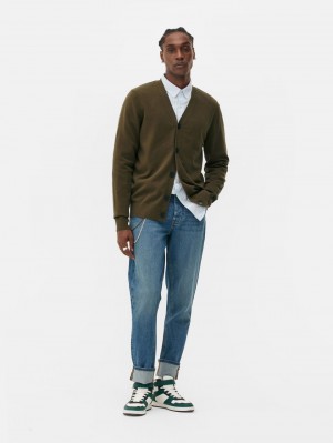 Primark V-Neck Cardigan Heren Groen | Nederland 45681-ZICO