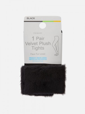 Primark Velvet Plush Tights Hardloopbroek Dames Zwart | Nederland 17240-ZMNQ
