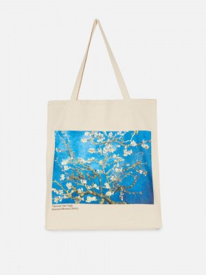 Primark Vincent van Gogh Tote Tassen Dames Beige | Nederland 06372-IFHR