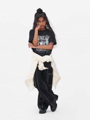 Primark Wednesday Grafische T-shirts Meisjes Zwart | Nederland 98560-XKHP