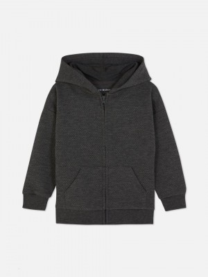 Primark Younger Boy Textured Zip Hoodie Jongens Grijs | Nederland 86251-JMTN