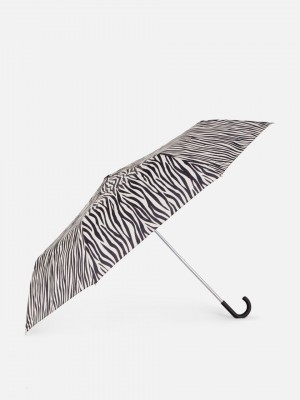 Primark Zebra Print Paraplu's Dames Zwart Wit | Nederland 90618-LGFW