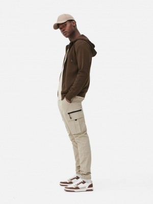 Primark Zip Hoodie Heren Bruin | Nederland 68324-LHYV