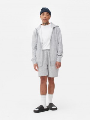Primark Zip-up Essential Hoodie Heren Grijs | Nederland 24687-CFUN