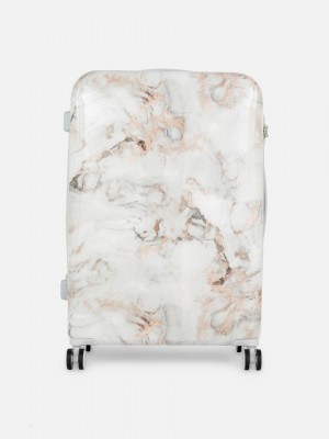 Primark it Luggage Marbled Hard Shell Koffers Dames Roze | Nederland 49160-LFWK