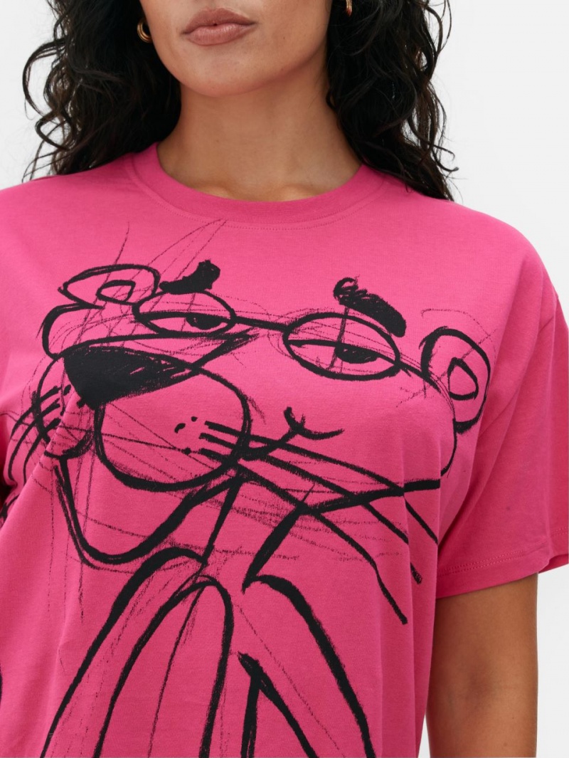 Primark T shirts Goedkoop Pink Panther Oversized Dames Roze Primark Nederland