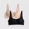 2-pack gladmakende Shapewear crop top