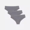 3-pack grijze naadloze slips