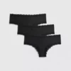 3-pack hipster-slips met kanten rand
