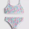 7-15 jaar | bikini met bloemenprint en plooien