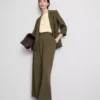 Blazer met gekartelde revers en structuur