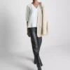 Blouse met 3/4-mouwen en V-hals