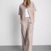 Broek met Oxford-strepen en trekkoord