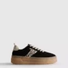 Chunky sneakers met luipaardprint en rubberen zool