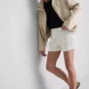Denimshort met middelhoge taille en omgeslagen zoom