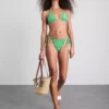 Gingham-bikinitop met driehoekige cup en bananenmotief