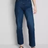 Jeans met hoge taille en rechte pijpen