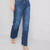 Jeans met hoge taille en rechte pijpen