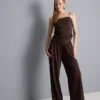 Jersey broek met wijde pijpen
