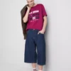 Katoenen T-shirt met korte mouwen en print
