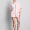 Kort, boxy oxford-overhemd met korte mouwen