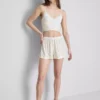 Naadloze bedrukte cropped pyjama-cami