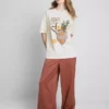 Oversized T-shirt van katoen in vintage-stijl
