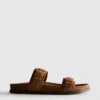 Paula Echevarría sandalen met dubbele bandjes en gesp