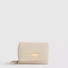 Portemonnee met ritssluiting en metallic details