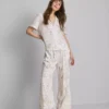 Pyjama's met korte mouwen en bloemenprint