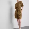 Safari-blazer met riem van katoenmix