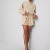 Shorts met elastische tailleband van katoenmix