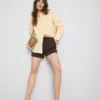 Shorts met textuur en trekkoord