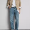 Stretchjeans met rechte pijpen