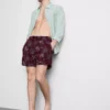 Zwemshort met geborduurde palmboom