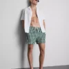 Zwemshort met strepen in ligstoelstijl
