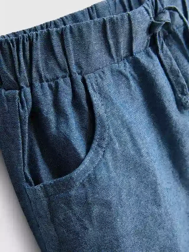 0-12 maanden | Set van gestreept gebreid polover en Shorts