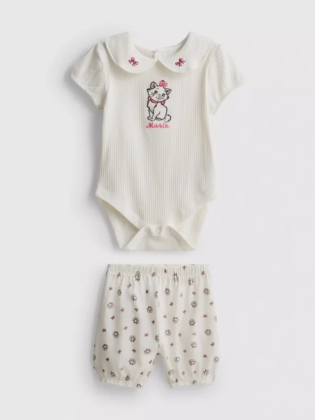 0-18 maanden | Disney’s De Aristokatten Marie-rompertje en bloomers Set voor pasgeborenen