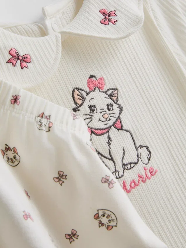 0-18 maanden | Disney’s De Aristokatten Marie-rompertje en bloomers Set voor pasgeborenen
