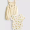 0-18 maanden | Disney Winnie de Poeh-set met rompertje en tuinbroekje voor pasgeborenen
