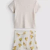 0-18 maanden | Disney Winnie de Poeh-set voor pasgeborenen met wikkeltopje en Shorts