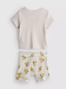 0-18 maanden | Disney Winnie de Poeh-set voor pasgeborenen met wikkeltopje en Shorts