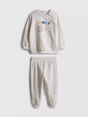 0-18 maanden | Set voor pasgeborenen bestaande uit een sweatshirt en een Joggingbroek met omgeslagen pijpen
